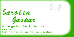 sarolta gaspar business card